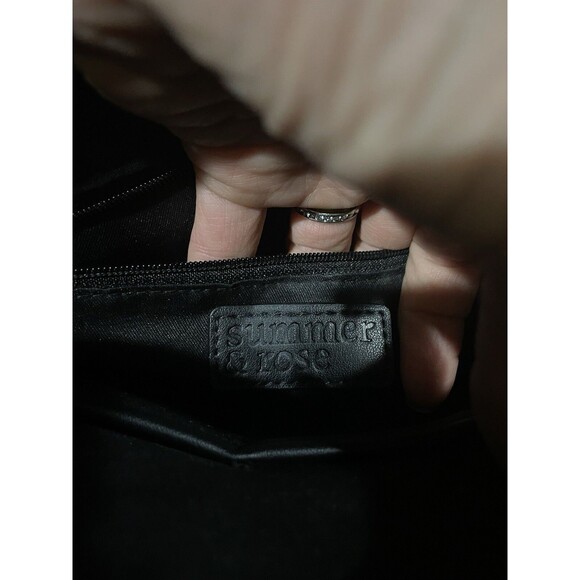 Summer & Rose Black vegan Leather Skinny Backpack laptop main image 12